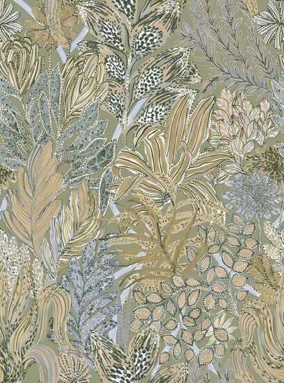 Casamance Jardin F&eacute;licia - Groen A74320834 Behang