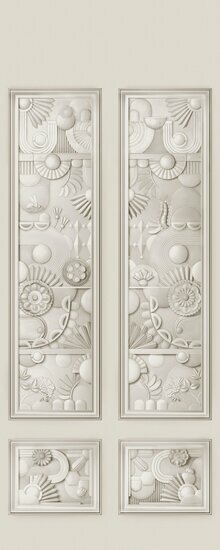 Arte MOOOI GREEN HOUSE GREENHOUSE GATHERING WINDOW MO5051 Cr&egrave;me Behang