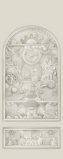 Arte MOOOI GREEN HOUSE GREENHOUSE GATHERING ARCH MO5056 Cr&egrave;me Behang