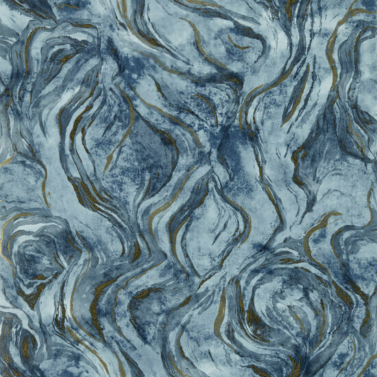 Clarke &amp; Clarke Lusso - Blauw W0168/03 Behang