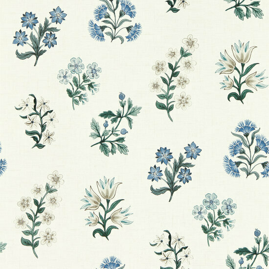 Clarke &amp; Clarke Secret Garden - Blauw W0194/03 Behang