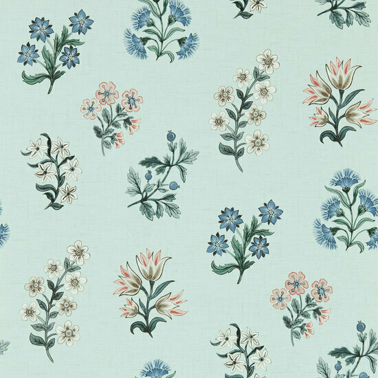 Clarke &amp; Clarke Secret Garden - Blauw W0194/04 Behang