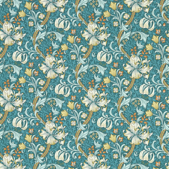 Clarke &amp; Clarke William Morris Designs - Blauw W0174/03 Behang