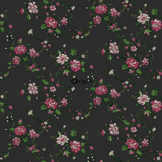 Origin Wallcoverings Bloomingdale 326127 - Zwart / Rood Behang
