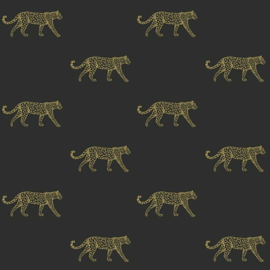 Origin Wallcoverings City Chic 347686 - Zwart / Goud Behang