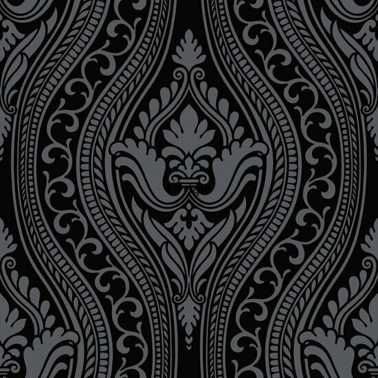 Origin Wallcoverings Grandeur 346602 - Zwart Behang