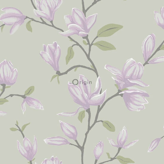 Origin Wallcoverings Manor House 347051 - Paars / Groen Behang