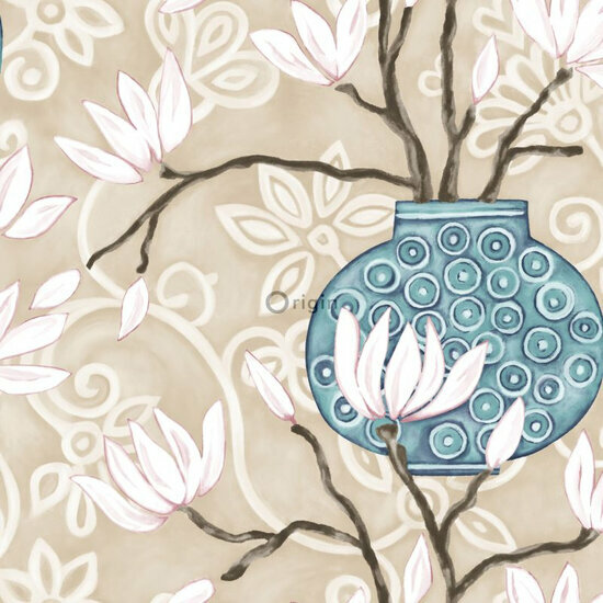 Origin Wallcoverings Mariska Meijers 346923 - Blauw / Groen / Beige Behang