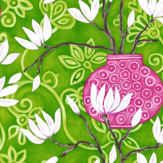 Origin Wallcoverings Mariska Meijers 346926 - Roze / Groen Behang