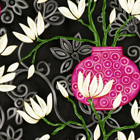 Origin Wallcoverings Mariska Meijers 346927 - Zwart / Roze Behang