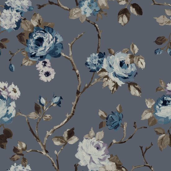 Origin Wallcoverings Wunderkammer 347429 - Blauw / Groen / Blauw Behang