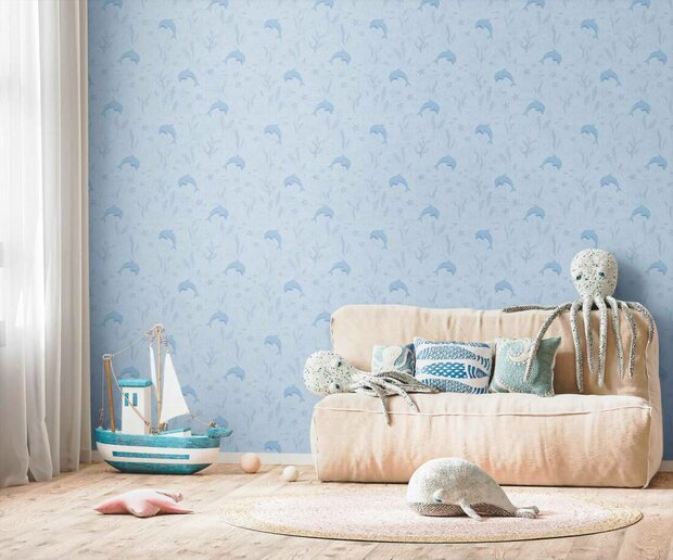 AS Creation Lilly &amp; Luis - 77132-1 / 771321 Blauw