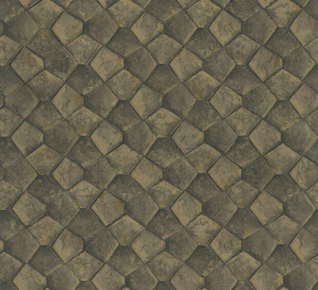 HookedOnWalls Material Matters (incl. Gratis Lijm*) 24748 Goud / Bruin