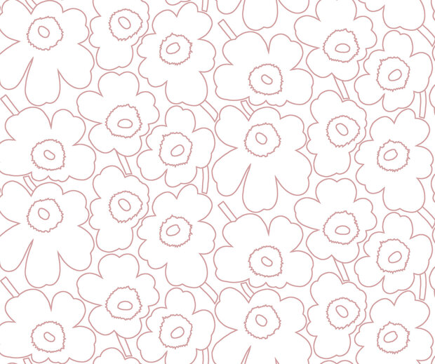 HookedOnWalls Marimekko Volume 07 (incl. Gratis Lijm*) 25911 Paars / Cr&egrave;me