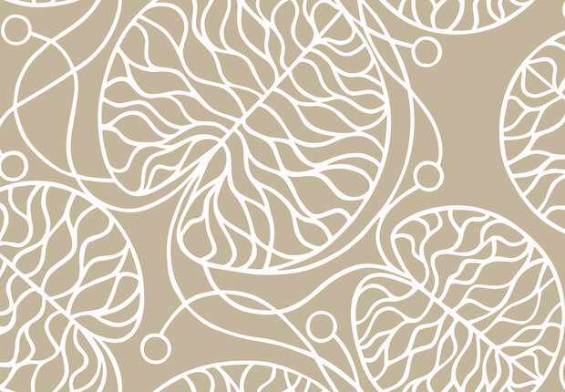 HookedOnWalls Marimekko Volume 07 (incl. Gratis Lijm*) 25920 Taupe / Wit