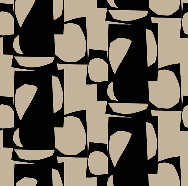 HookedOnWalls Marimekko Volume 07 (incl. Gratis Lijm*) 25941 Taupe / Zwart