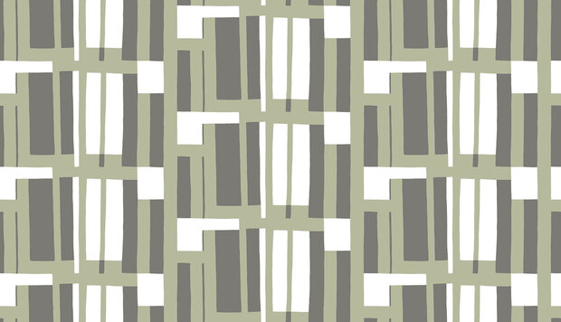 HookedOnWalls Marimekko Volume 07 (incl. Gratis Lijm*) 25955 Groen / Grijs / Wit