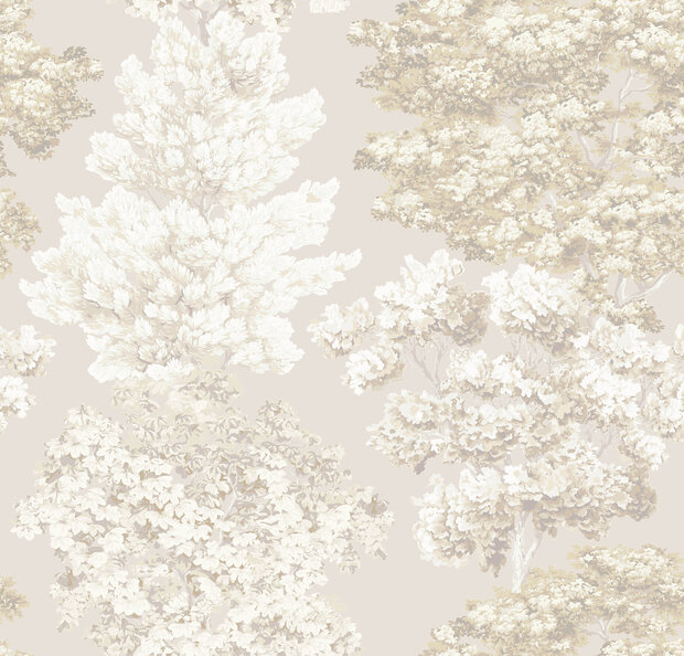 HookedOnWalls Scalamandre (incl. Gratis Lijm*) JV26037 Wit / Cr&egrave;me