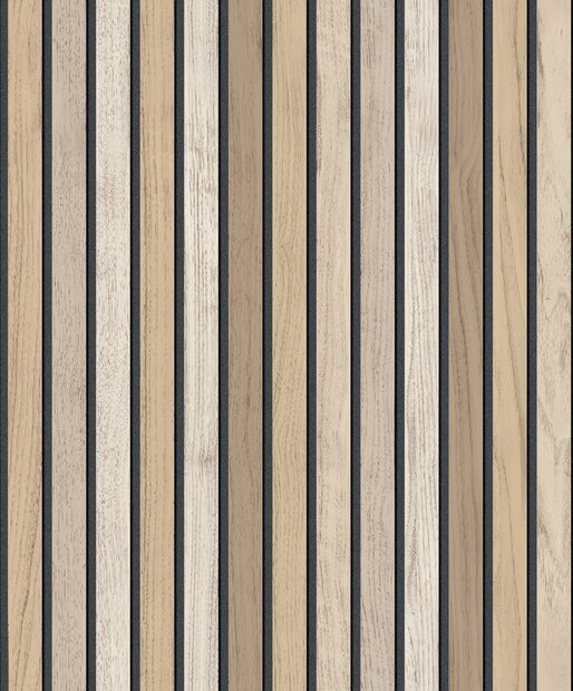 Dutch Wallcoverings Illusion B312-08 Beige / Bruin / Cr&egrave;me