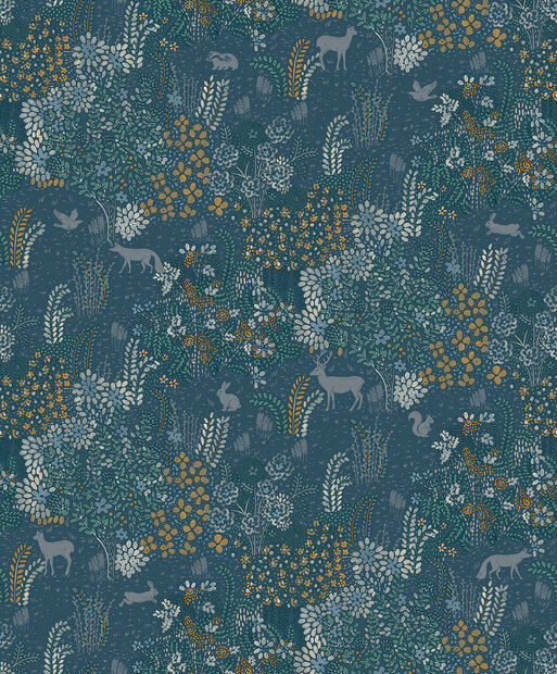 Dutch Wallcoverings Flora M867-01 - Blauw