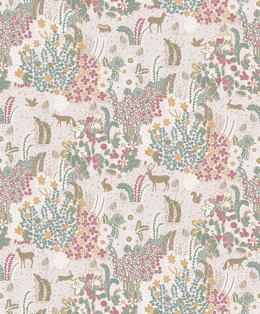 Dutch Wallcoverings Flora M867-03 - Beige / Groen