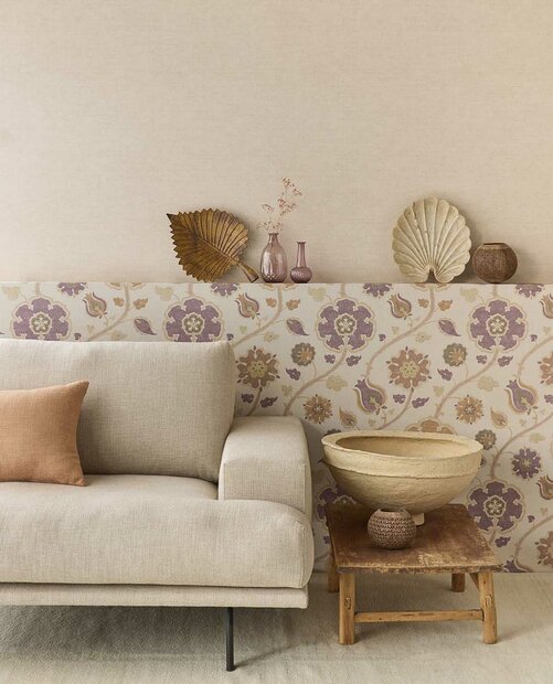 Eijffinger Amber 350611 (*Incl. Gratis Lijm) Beige Paars