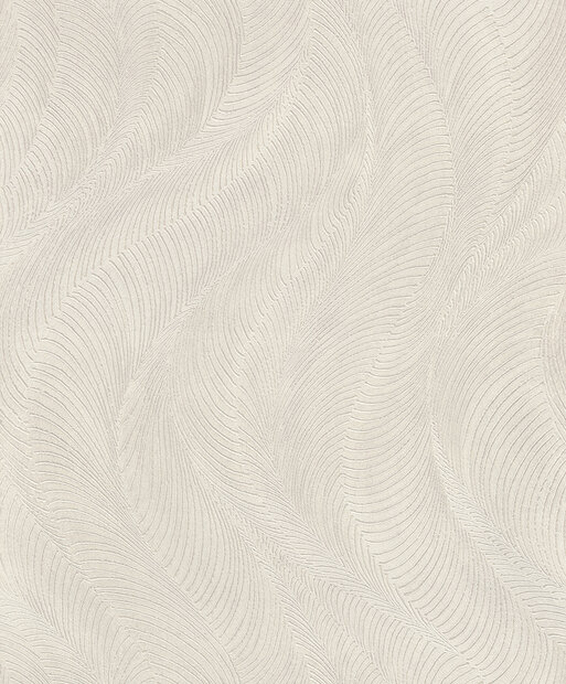 Rasch Incanto 659610 - Wit Metallic Glans