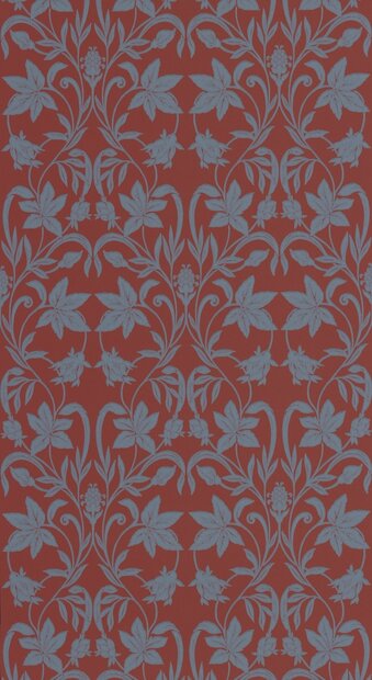 Casadeco Heritage (incl. Gratis Lijm*) HETA201238665 - Blauw / Oranje