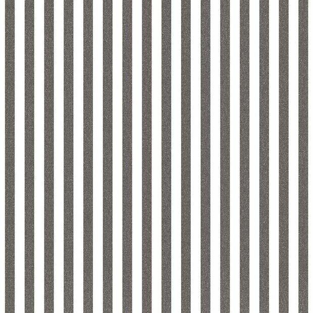 Noordwand Top Stripes 38439 - Zwart / Wit