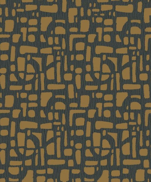 Noordwand Zen DWP0364-04 - Zwart / Metallic