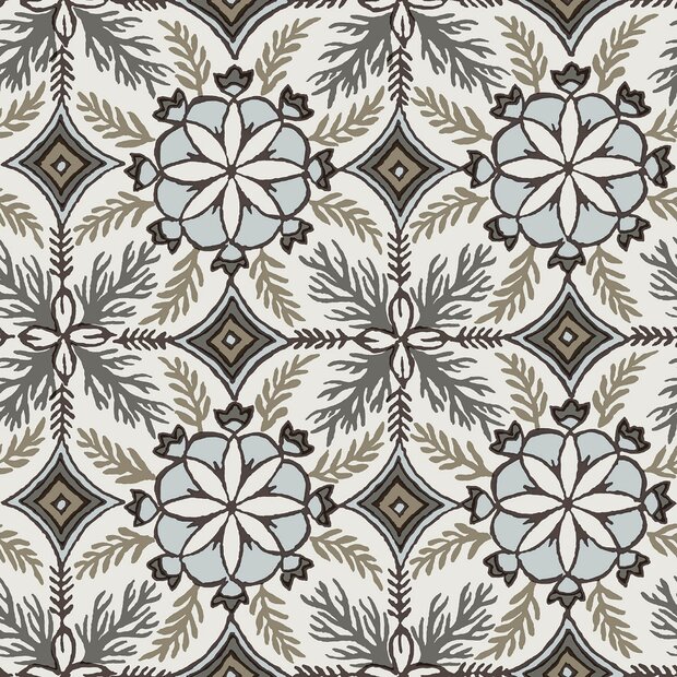 Noordwand Antibes AN28240 - Beige / Taupe / Blauw