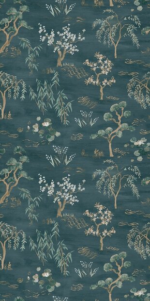 Casamance Legendes (*Incl. Gratis Lijm!) - Beige / Blauw