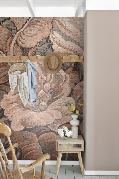 Esta Home Bloemen 159507 (incl. Gratis Lijm*) Terracotta