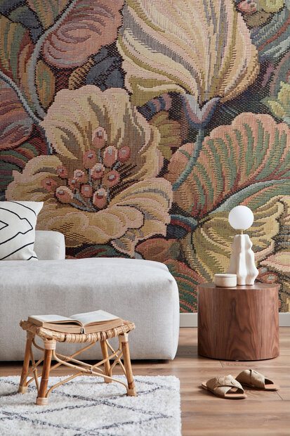 Esta Home Bloemen 159506 (incl. Gratis Lijm*) Terracotta