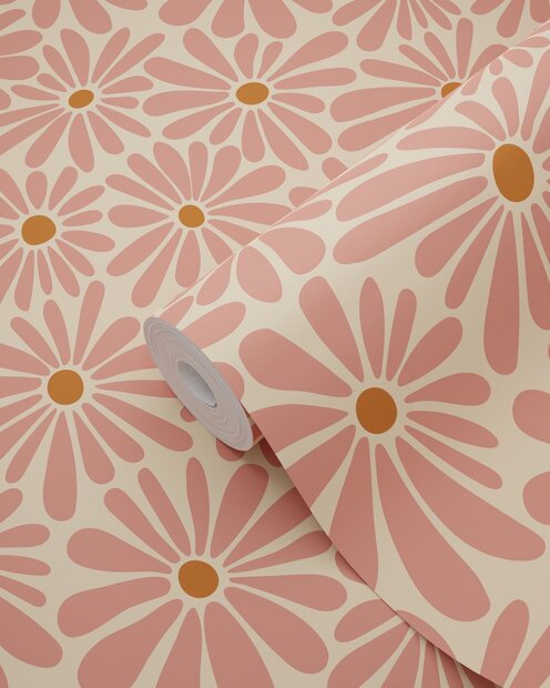 Esta Home Bloemen 131151 (incl. Gratis Lijm*) Terracotta