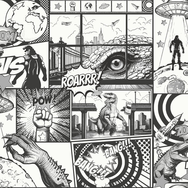 Dutch Wallcoverings Adventure Awaits Zwart 14075