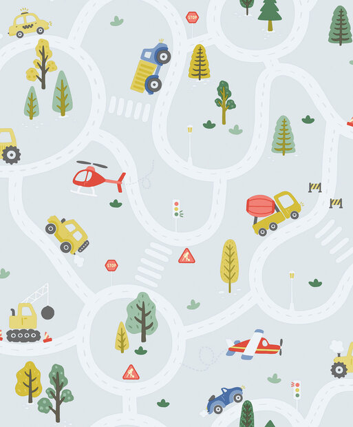 Dutch Wallcoverings Adventure Awaits Blauw 14082