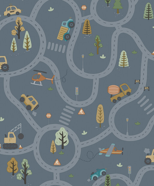 Dutch Wallcoverings Adventure Awaits Blauw 14083