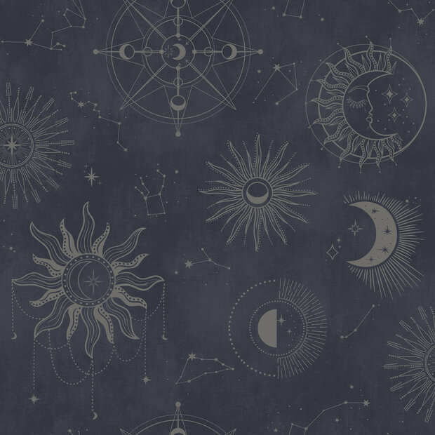 Dutch Wallcoverings Imaginarium 3 Blauw Zilver 14251