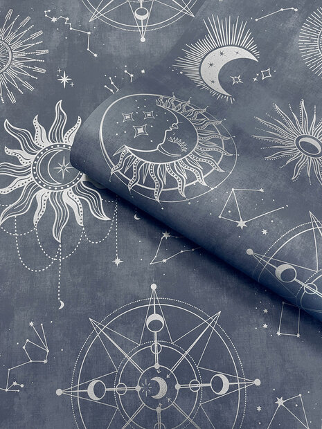 Dutch Wallcoverings Imaginarium 3 Blauw Zilver 14251