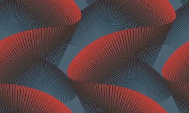 HookedOnWalls JV 904 Stardust 7513  (incl. Gratis Lijm*) Blauw / Rood