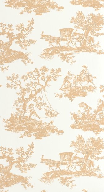 Casadeco Les Belles Toiles De Jouy 2 BTJD201691313 (incl. Gratis Lijm*) Beige
