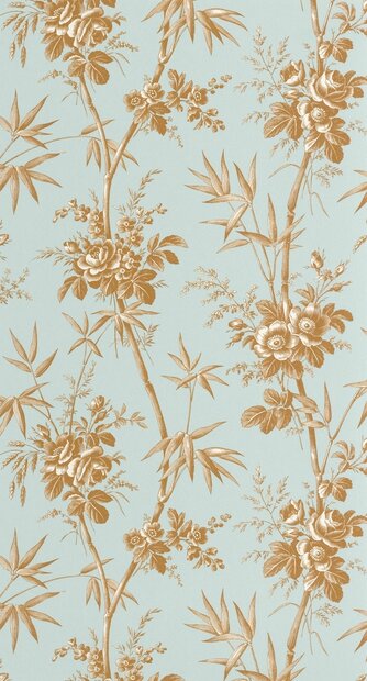 Casadeco Les Belles Toiles De Jouy 2 BTJD201706363 (incl. Gratis Lijm*) Blauw