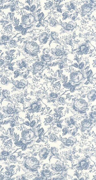 Casadeco Les Belles Toiles De Jouy 2 BTJD201726505 (incl. Gratis Lijm*) Blauw