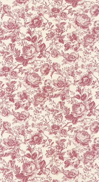 Casadeco Les Belles Toiles De Jouy 2 BTJD201728558 (incl. Gratis Lijm*) Rood