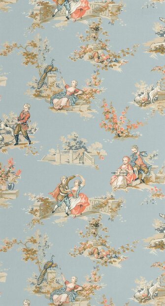 Casadeco Les Belles Toiles De Jouy 2 BTJD201736515 (incl. Gratis Lijm*) Multicolour