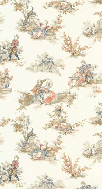 Casadeco Les Belles Toiles De Jouy 2 BTJD201737407 (incl. Gratis Lijm*) Multicoulors Multicolour