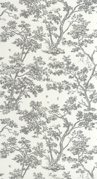 Casadeco Les Belles Toiles De Jouy 2 BTJD81529889 (incl. Gratis Lijm*) Zwart / Wit