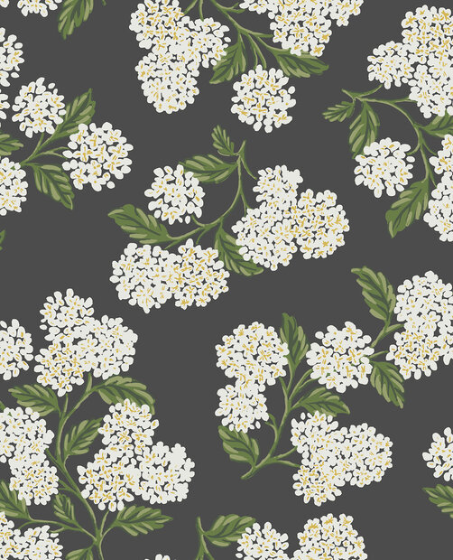 Eijffinger Rifle Paper co. RI5146 (incl. Gratis Lijm*) Wit / Zwart / Groen