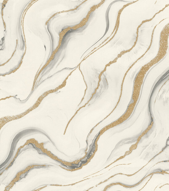 Rasch Factory VI 497618 Wit / Grijs / Goud